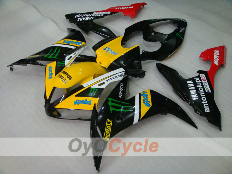 Injection Fairing kit for 04-06 YZF-R1 - Yellow, Black - Monster, MOTUL #OYO87900834 Secondary image