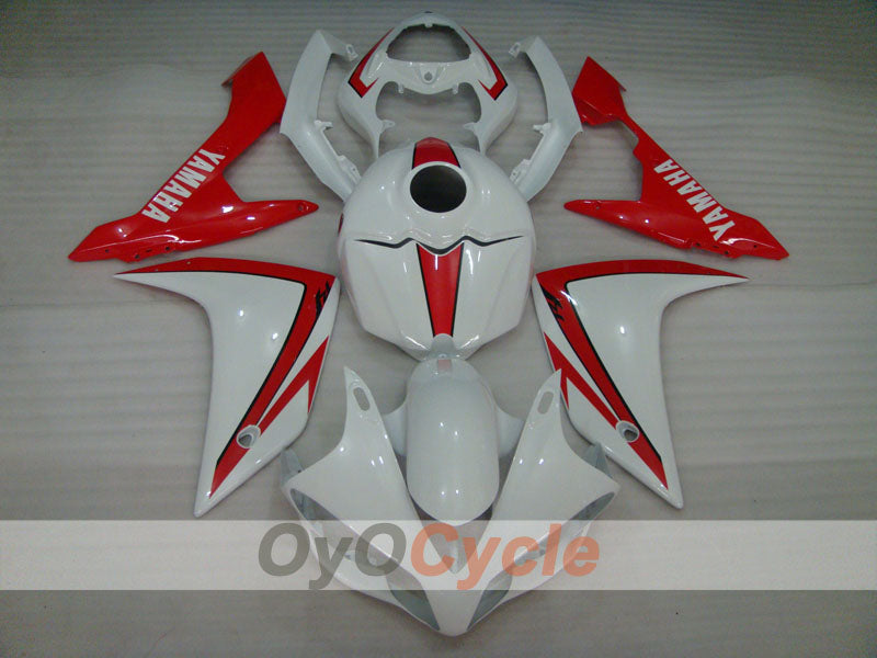 Injection Fairing kit for 07-08 YZF-R1 - Red, White - Factory Style #OYO87900869