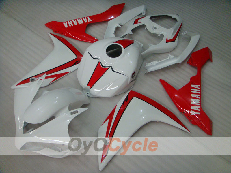 Injection Fairing kit for 07-08 YZF-R1 - Red, White - Factory Style #OYO87900869