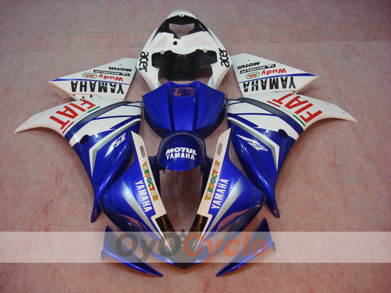 Injection Fairing kit for 09-11 YZF-R1 - Blue, White - FIAT #OYO87900885