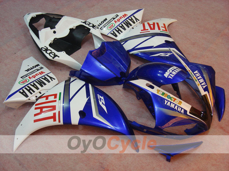 Injection Fairing kit for 09-11 YZF-R1 - Blue, White - FIAT #OYO87900885