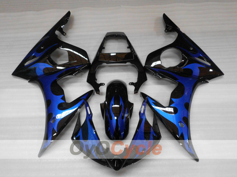 Injection Fairing kit for 03-04 YZF-R6 - Blue, Black - Flame #OYO87900905 Secondary image