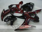 Injection Fairing kit for 03-04 YZF-R6 - Red, Black - Flame #OYO87900907