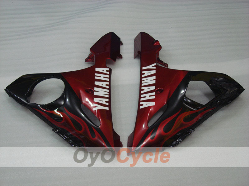 Injection Fairing kit for 03-04 YZF-R6 - Red, Black - Flame #OYO87900907