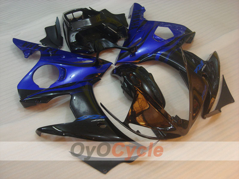 Injection Fairing kit for 03-04 YZF-R6 - Blue, Black - Flame #OYO87900910