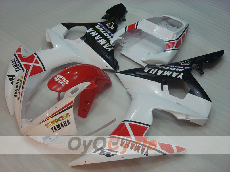 Injection Fairing kit for 05 YZF-R6 - Red, White - MOTUL #OYO87902625