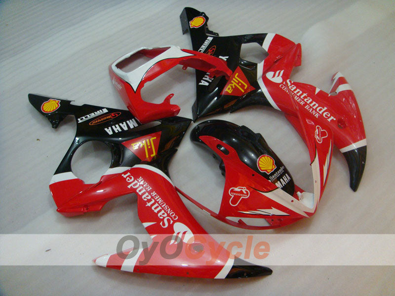 Injection Fairing kit for 05 YZF-R6 - Red, Black - Santander #OYO87902621