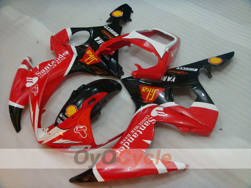 Injection Fairing kit for 05 YZF-R6 - Red, Black - Santander #OYO87902621 Main image