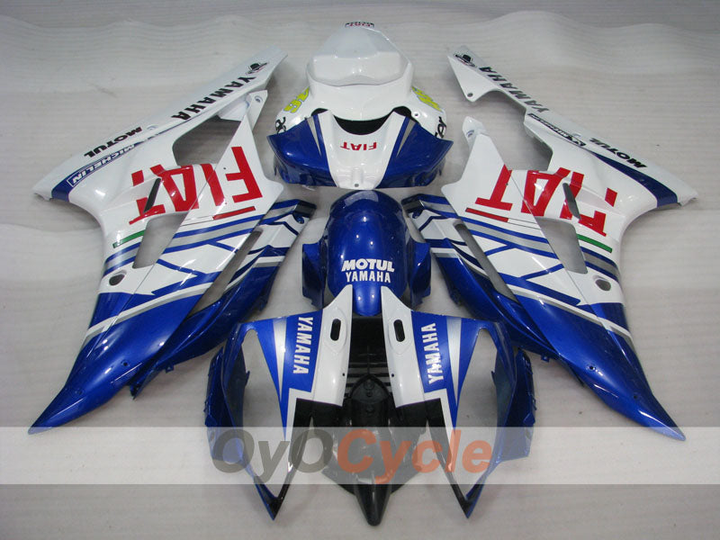 Injection Fairing kit for 06-07 YZF-R6 - Blue, White - FIAT, MOTUL #OYO87900932