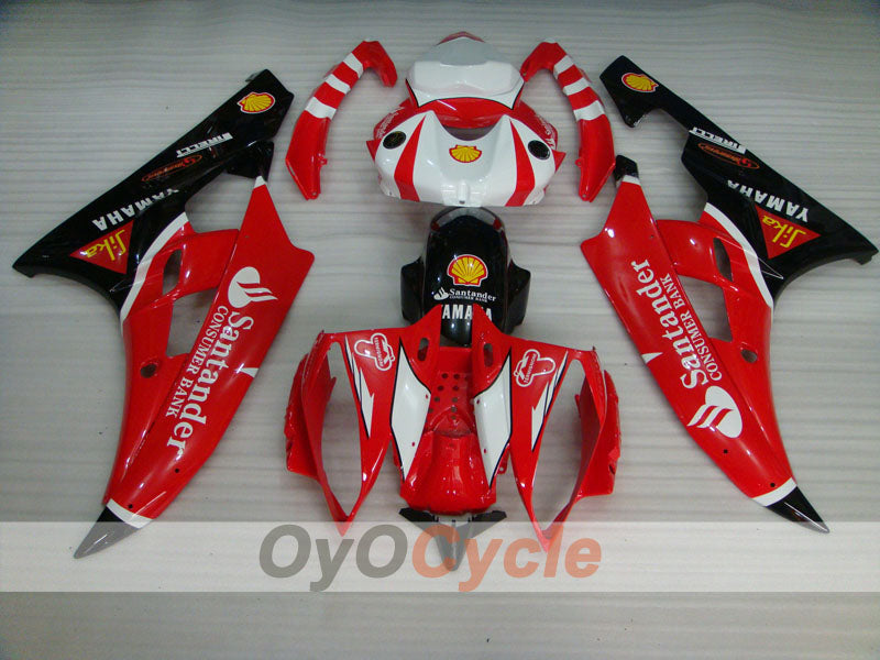 Injection Fairing kit for 06-07 YZF-R6 - Red, Black - Santander #OYO87900953