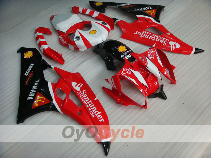 Injection Fairing kit for 06-07 YZF-R6 - Red, Black - Santander #OYO87900953