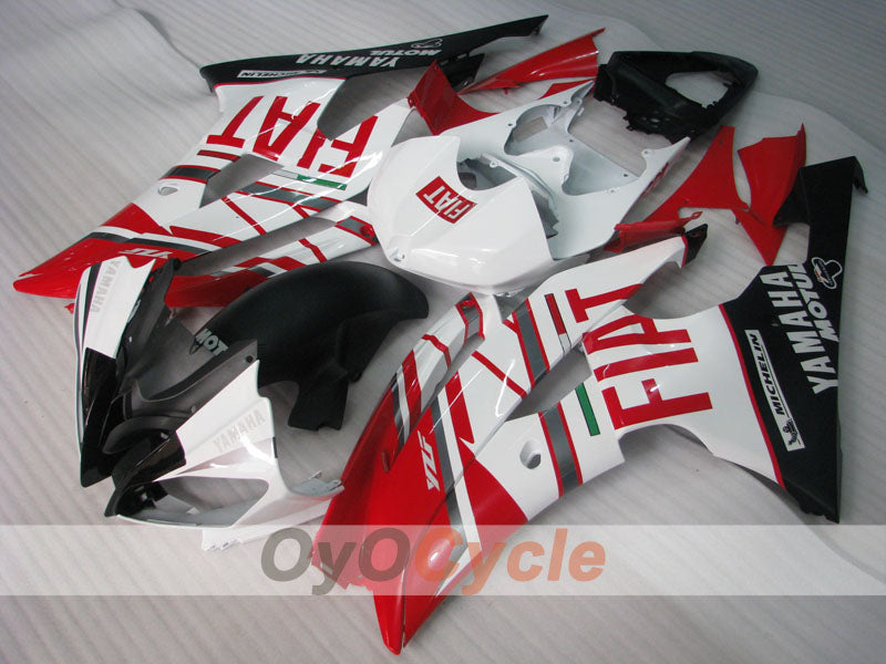 Injection Fairing kit for 08-16 YZF-R6 - Red, White - FIAT #OYO87900958