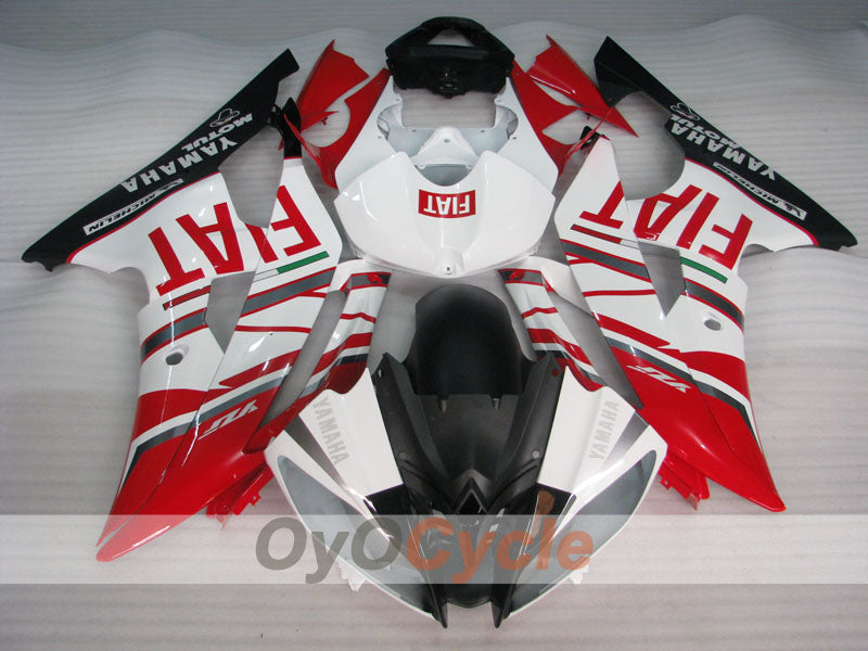 Injection Fairing kit for 08-16 YZF-R6 - Red, White - FIAT #OYO87900958