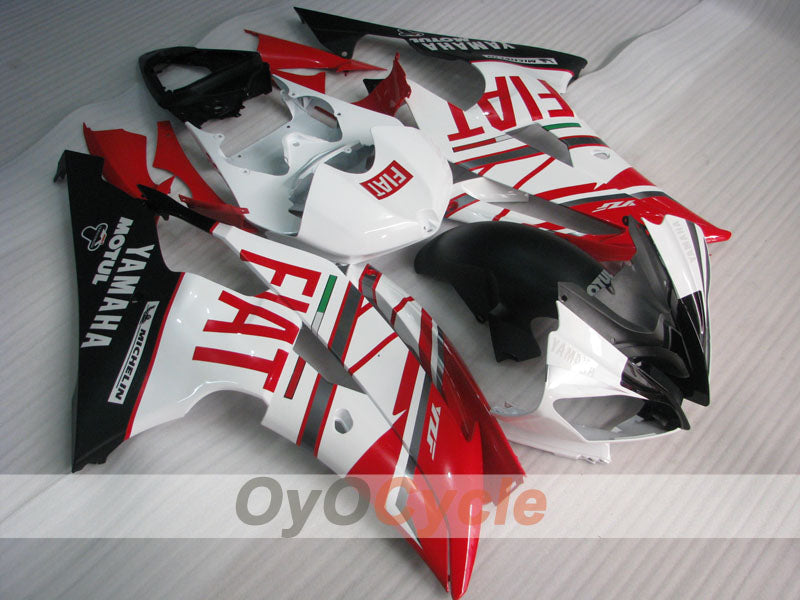 Injection Fairing kit for 08-16 YZF-R6 - Red, White - FIAT #OYO87900958
