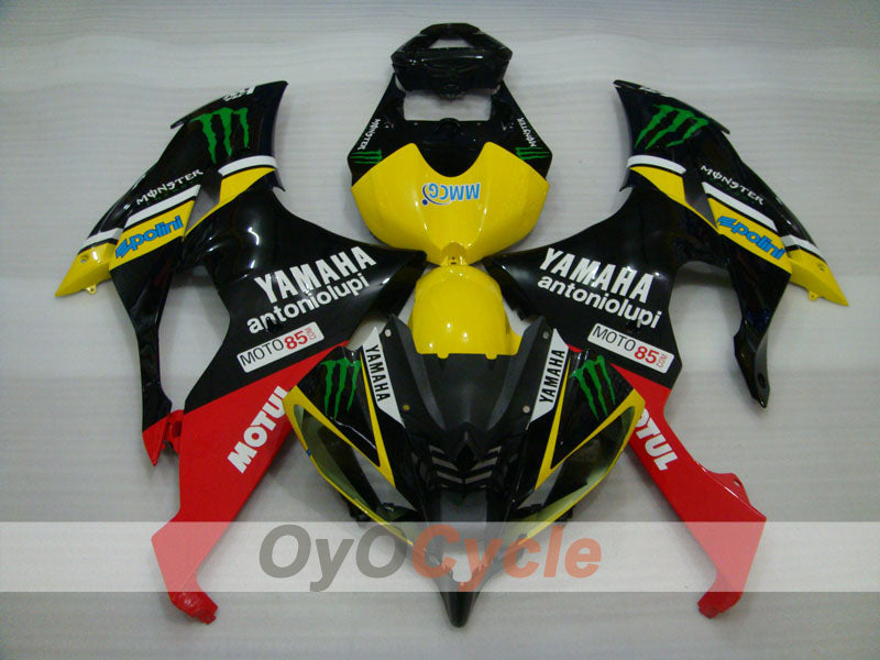 Injection Fairing kit for 08-16 YZF-R6 - Yellow, Black - Monster, MOTUL #OYO87900970
