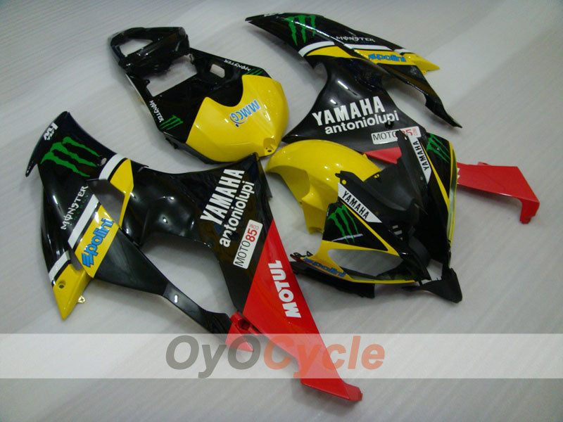 Injection Fairing kit for 08-16 YZF-R6 - Yellow, Black - Monster, MOTUL #OYO87900970