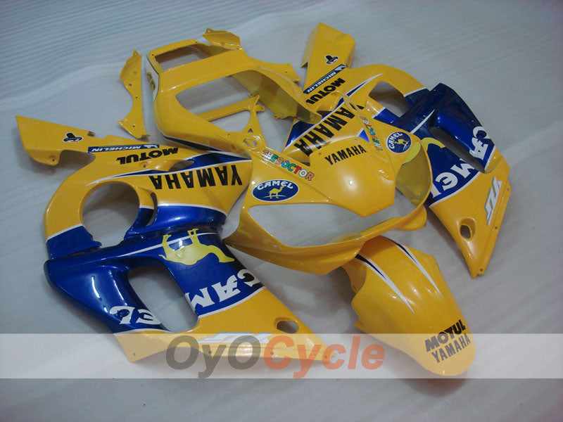 Injection Fairing kit for 98-02 YZF-R6 - Yellow, Blue - Camel, MOTUL #OYO87900981 Main image