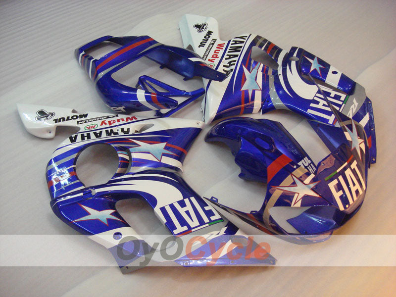 Injection Fairing kit for 98-02 YZF-R6 - Blue, White - FIAT, MOTUL #OYO87900987 Main image