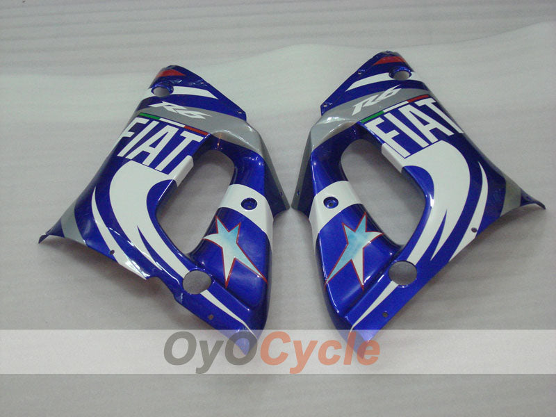 Injection Fairing kit for 98-02 YZF-R6 - Blue, White - FIAT, MOTUL #OYO87900987