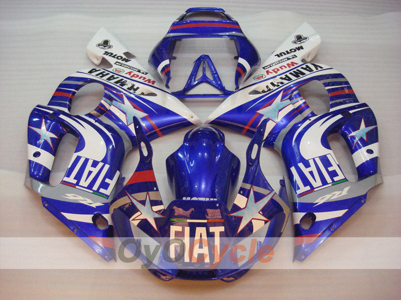 Injection Fairing kit for 98-02 YZF-R6 - Blue, White - FIAT, MOTUL #OYO87900987 Secondary image