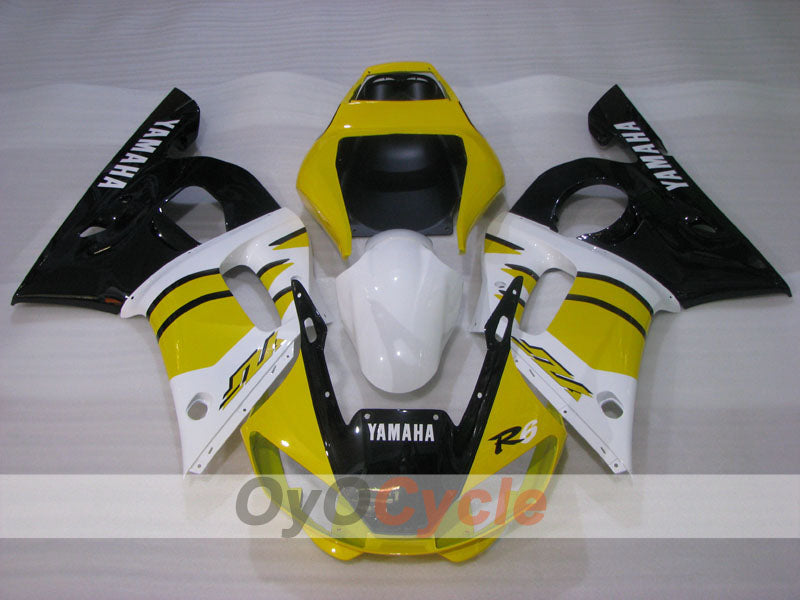 Injection Fairing kit for 98-02 YZF-R6 - Yellow, White - Factory Style #OYO87901020