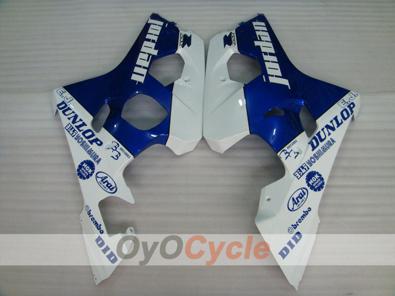 Injection Fairing kit for 04-05 GSXR600 - Blue, White - DUNLOP, Jordan, MOTUL #OYO87901195