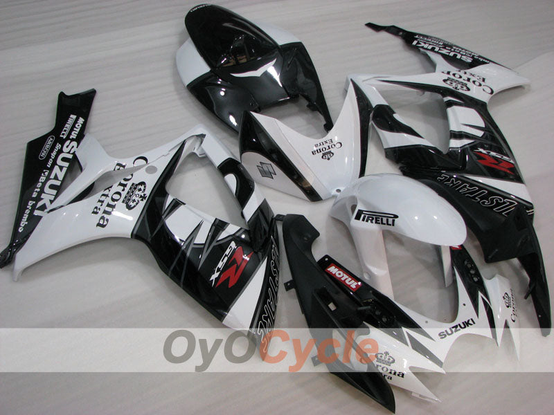 Injection Fairing kit for 06-07 GSX R750 - White, Black - Corona #OYO87901265 Main image