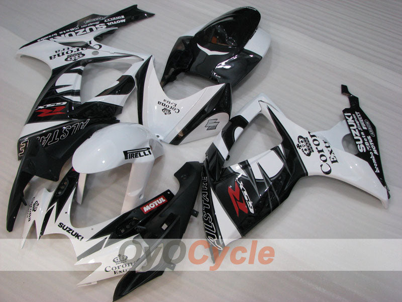 Injection Fairing kit for 06-07 GSX R750 - White, Black - Corona #OYO87901265 Secondary image