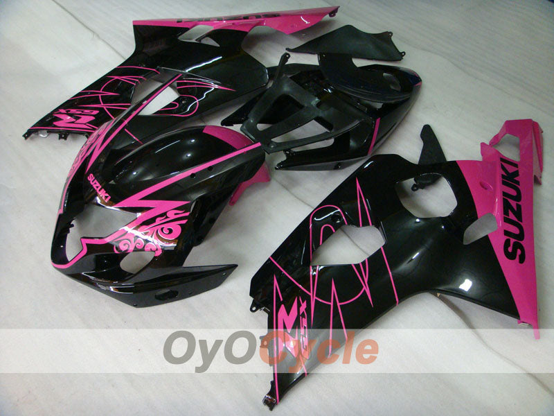 Injection Fairing kit for 04-05 GSXR600 - Black, Pink - Factory Style #OYO87901371