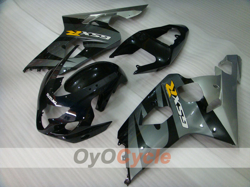 Injection Fairing kit for 04-05 GSX R750 - Black, Silver - Factory Style #OYO87901216 Secondary image