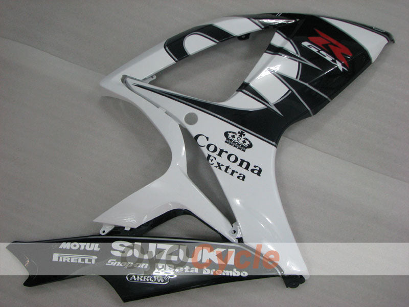 Injection Fairing kit for 06-07 GSX R600 - White, Black - Corona, MOTUL #OYO87901434