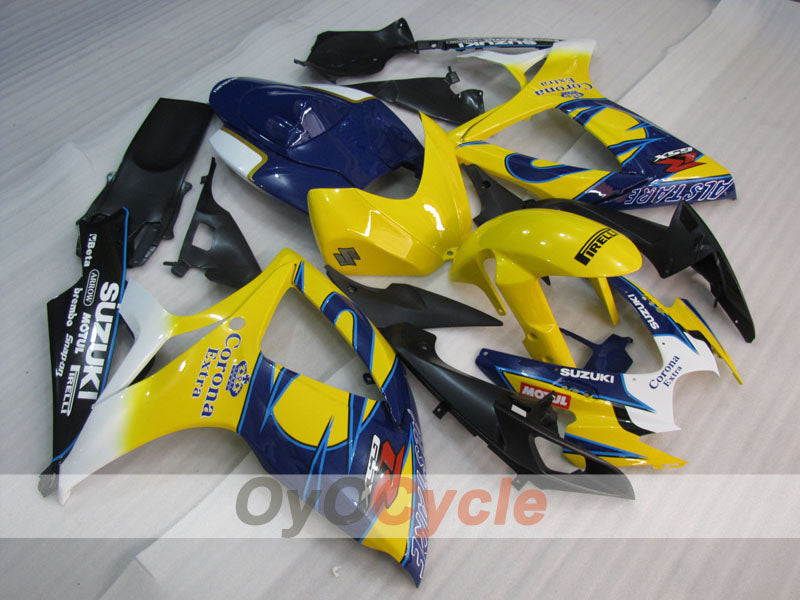 Injection Fairing kit for 06-07 GSX R750 - Yellow, Blue - Corona #OYO87901266 Main image