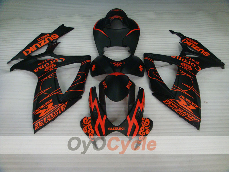 Injection Fairing kit for 06-07 GSX R750 - Orange, Black - Corona #OYO87901267 Secondary image