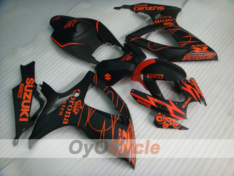 Injection Fairing kit for 06-07 GSX R750 - Orange, Black - Corona #OYO87901267 Main image