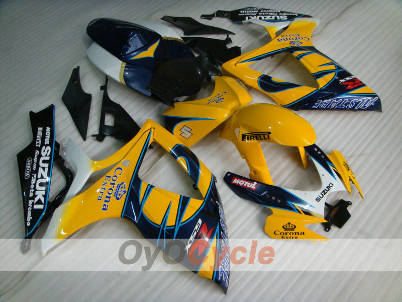 Injection Fairing kit for 06-07 GSX R750 - Yellow, Black - Corona #OYO87901268