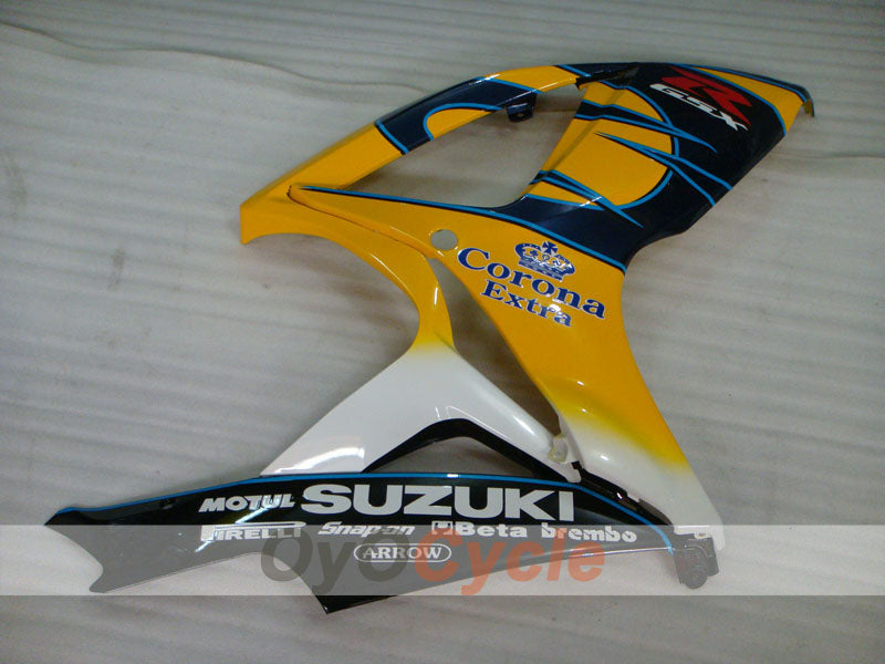 Injection Fairing kit for 06-07 GSX R600 - Yellow, Black - Corona, MOTUL #OYO87901437
