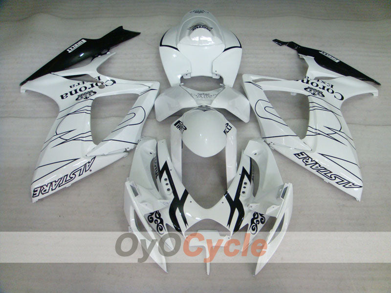 Injection Fairing kit for 06-07 GSX R600 - White, Black - Corona, MOTUL #OYO87901438 Secondary image