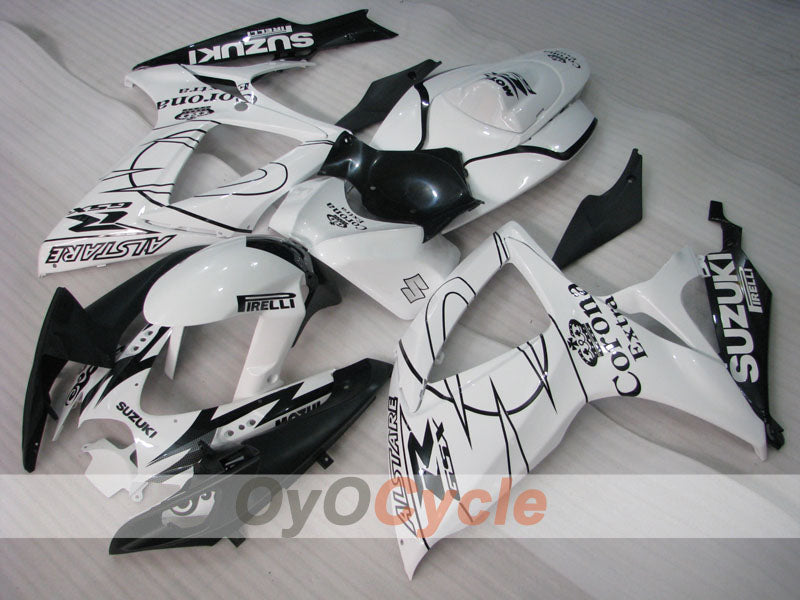 Injection Fairing kit for 06-07 GSX R750 - White, Black - Corona #OYO87901273 Secondary image