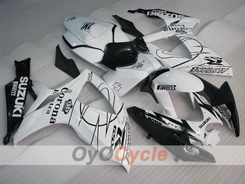 Injection Fairing kit for 06-07 GSX R750 - White, Black - Corona #OYO87901273 Main image
