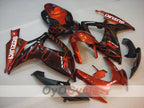 Injection Fairing kit for 06-07 GSX R600 - Orange, Black - Flame #OYO87901497