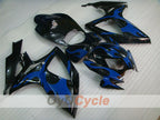 Injection Fairing kit for 06-07 GSX R600 - Blue, Black - Flame #OYO87901499