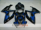Injection Fairing kit for 06-07 GSX R750 - Blue, Black - Flame #OYO87901292