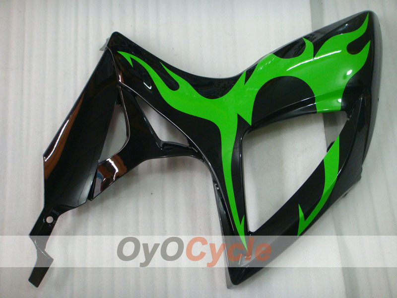 Injection Fairing kit for 06-07 GSX R750 - Green, Black - Flame #OYO87901293