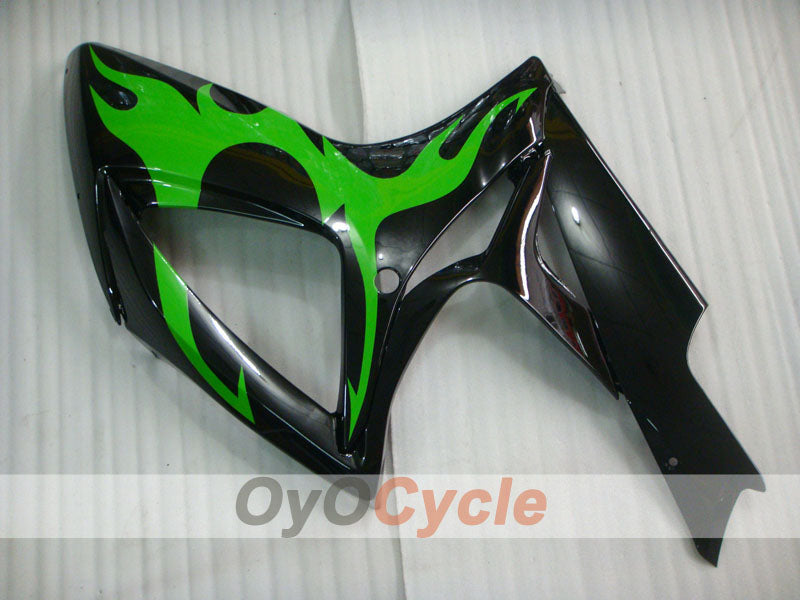 Injection Fairing kit for 06-07 GSX R750 - Green, Black - Flame #OYO87901293