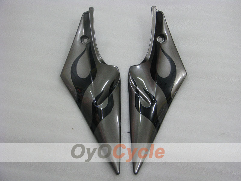 Injection Fairing kit for 06-07 GSX R750 - Black, Silver - Flame #OYO87901297