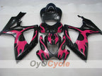 Injection Fairing kit for 06-07 GSX R750 - Black, Pink - Flame #OYO87901298
