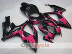 Injection Fairing kit for 06-07 GSX R750 - Black, Pink - Flame #OYO87901298