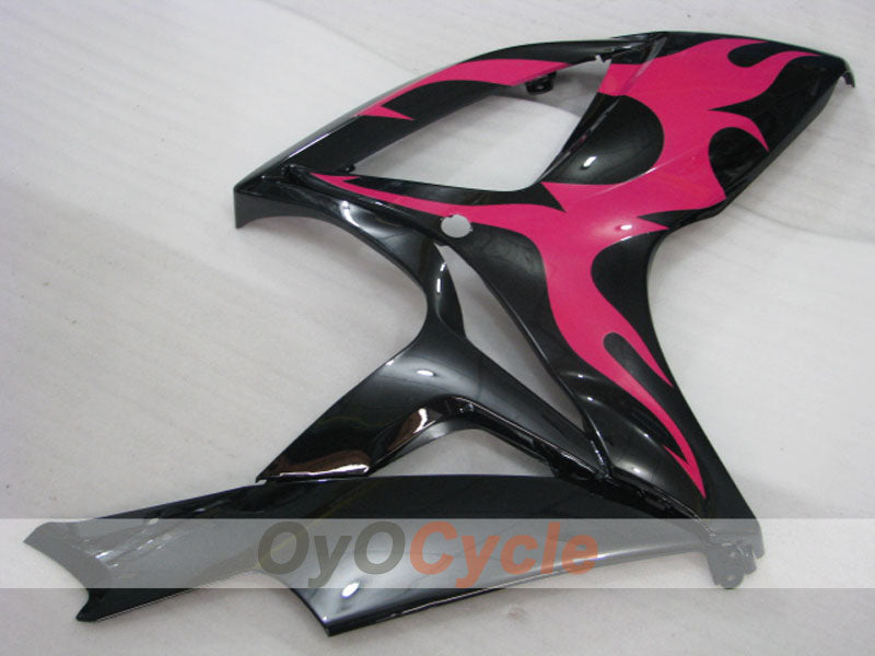 Injection Fairing kit for 06-07 GSX R750 - Black, Pink - Flame #OYO87901298