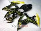 Injection Fairing kit for 06-07 GSX R600 - Yellow, Black - Flame #OYO87901504