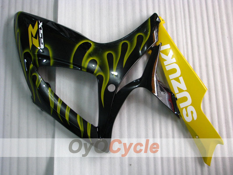 Injection Fairing kit for 06-07 GSX R600 - Yellow, Black - Flame #OYO87901504
